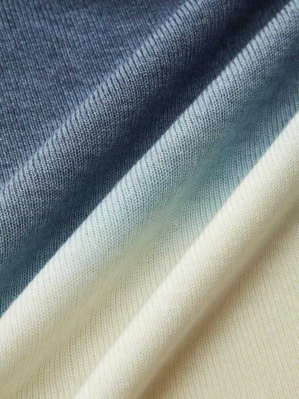 Noelle Ombre Knit Top — Blue — Gradient knit detail