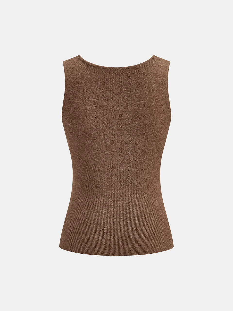 Sylvie Tank-and-Capelet Set — Brown — Tank component back