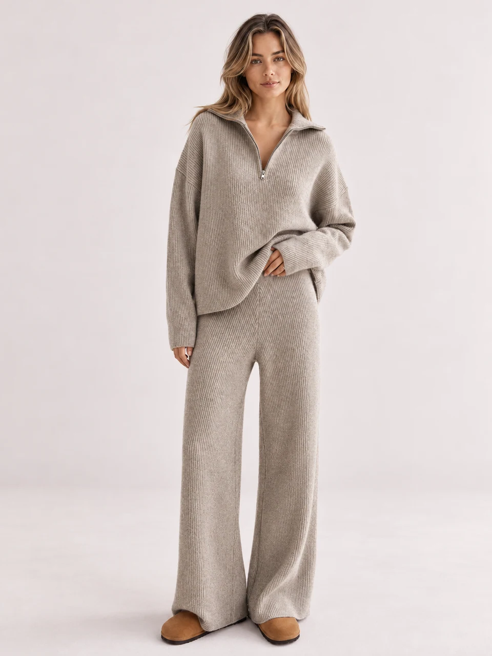 Ines Zip Sweater Set
