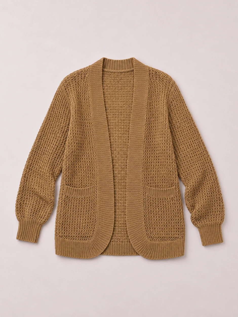 Manon Pocket Cardigan — Khaki — Product photograph