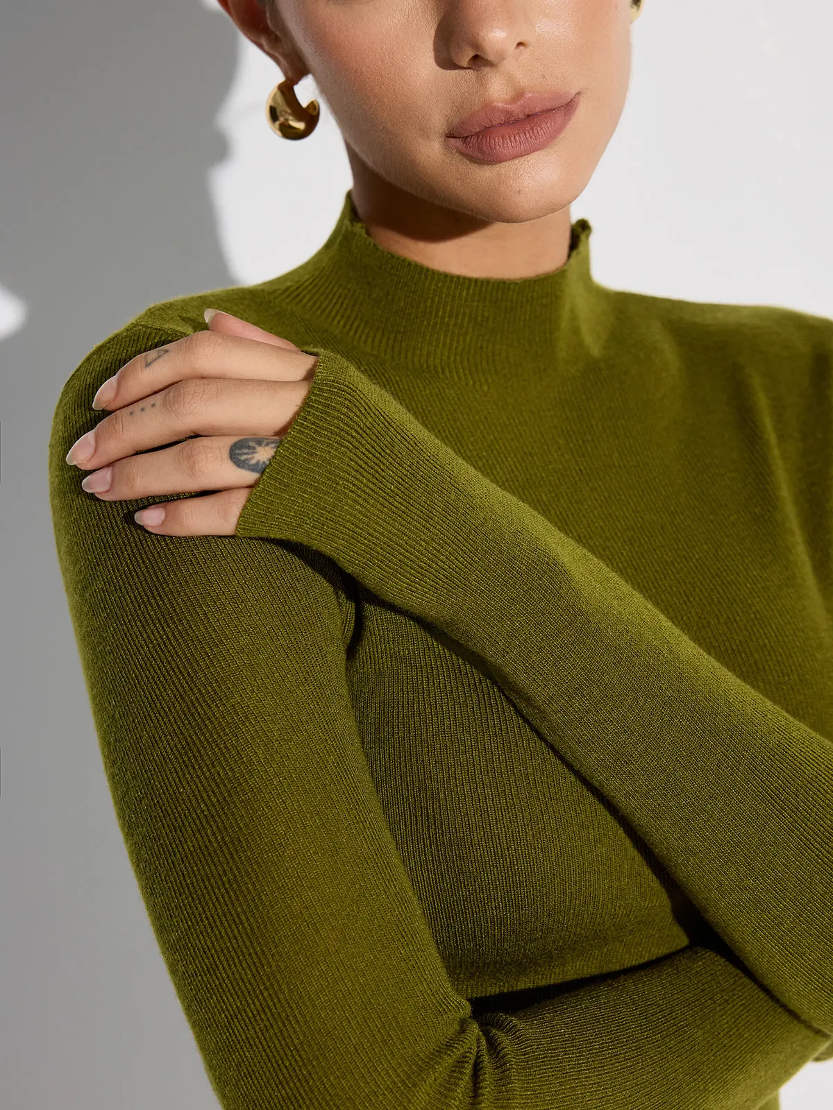 Sylvie Mock-Neck Knit Top — photo 4
