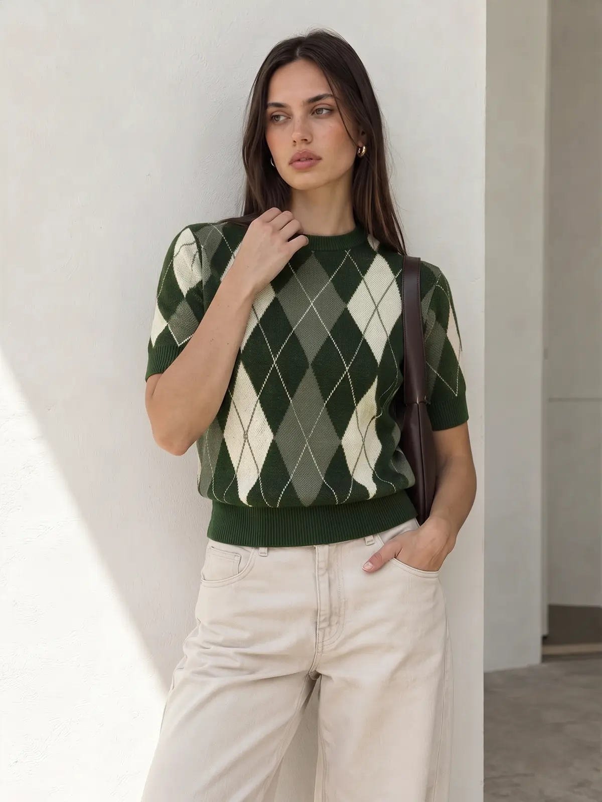 Laure Argyle Knit Sweater — photo 6