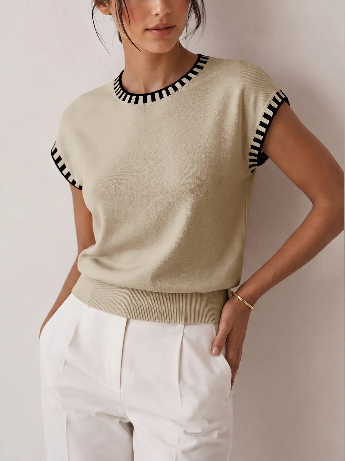 Estelle Cap-Sleeve Knit Top — photo 12