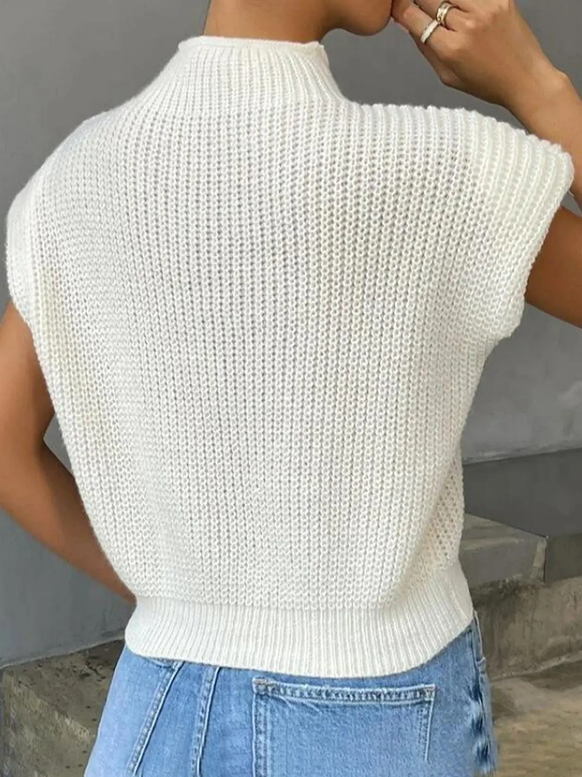 Cleo Cap-Sleeve Sweater Vest — photo 6