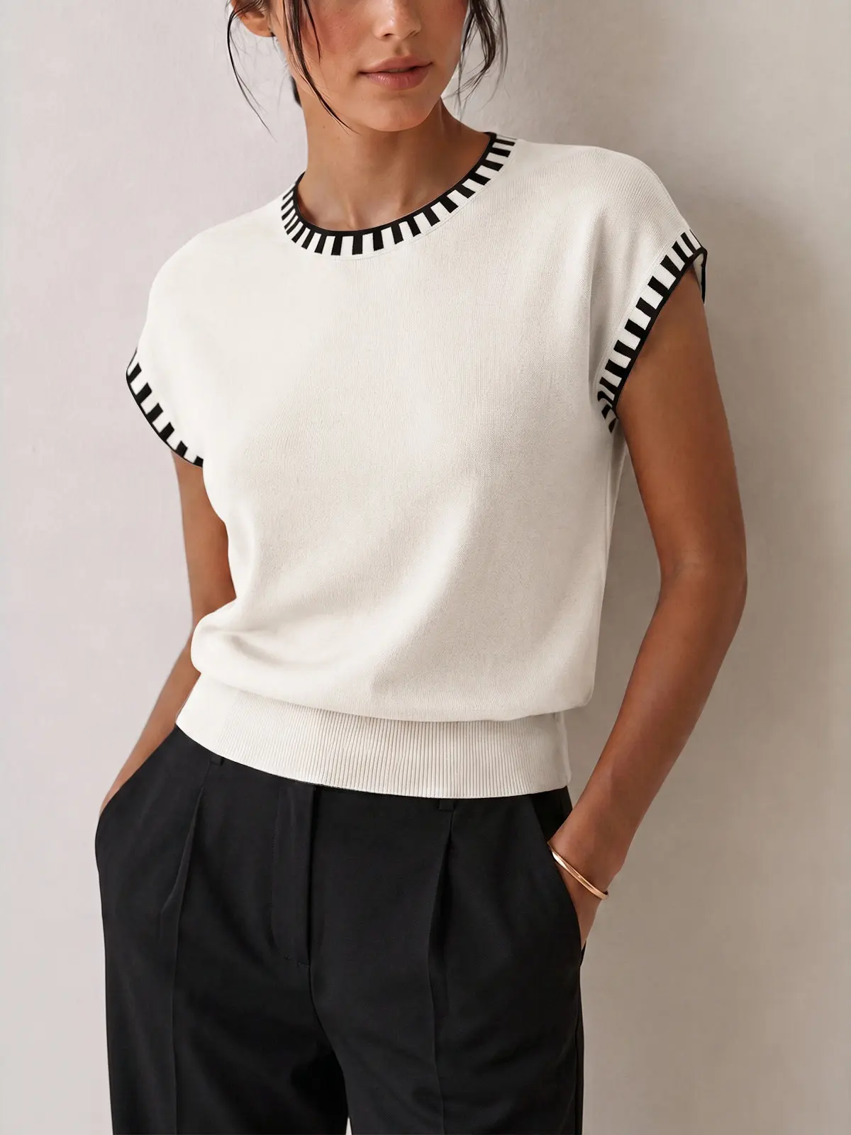 Estelle Cap-Sleeve Knit Top — photo 9