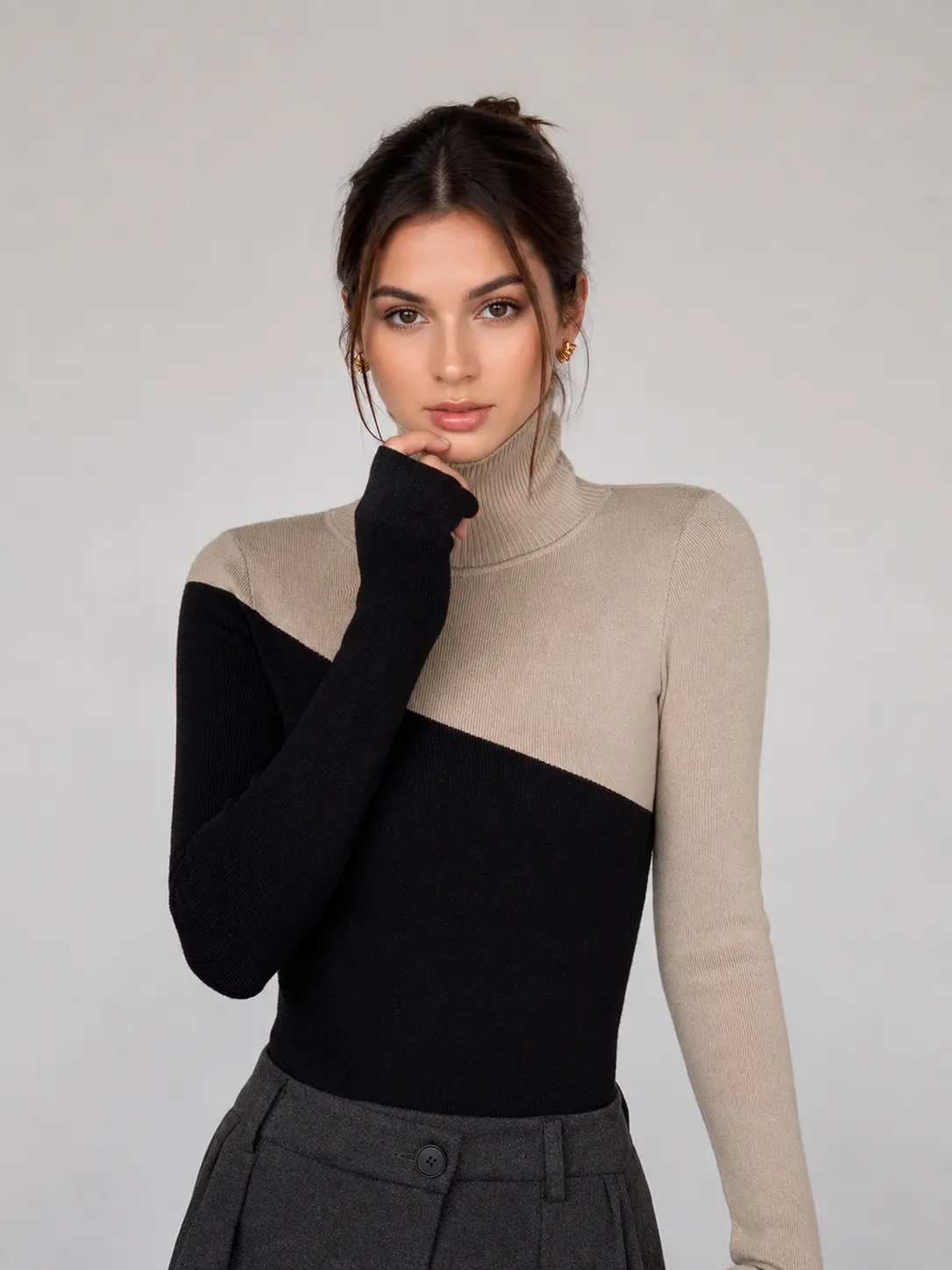 Manon Patchwork Knit Top — photo 6