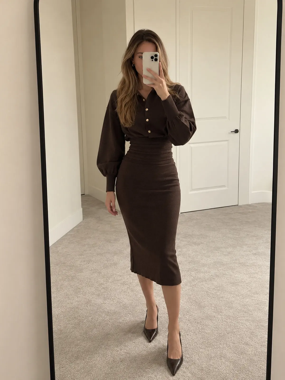 Estelle Knit Shirt Dress — photo 2