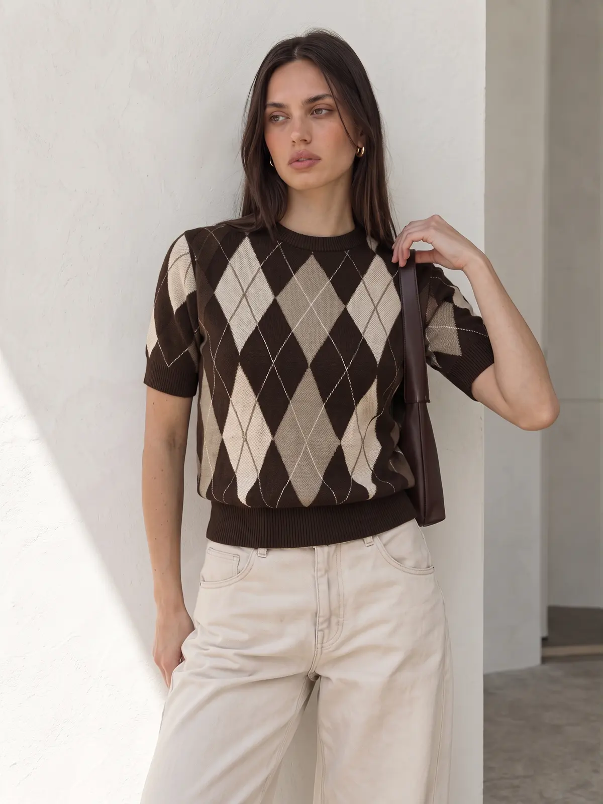 Laure Argyle Knit Sweater — photo 9