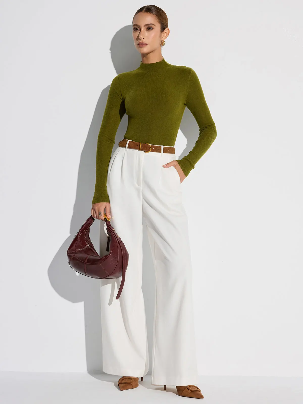 Sylvie Mock-Neck Knit Top — photo 2
