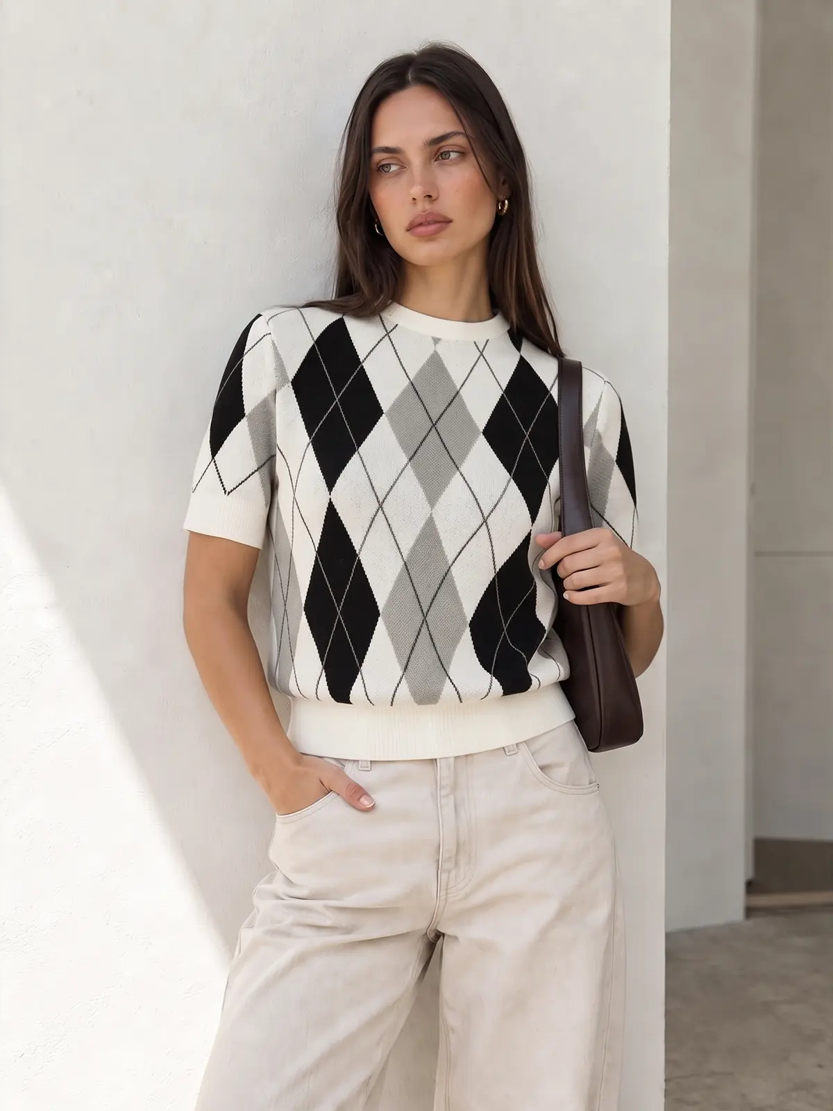 Laure Argyle Knit Sweater — photo 7