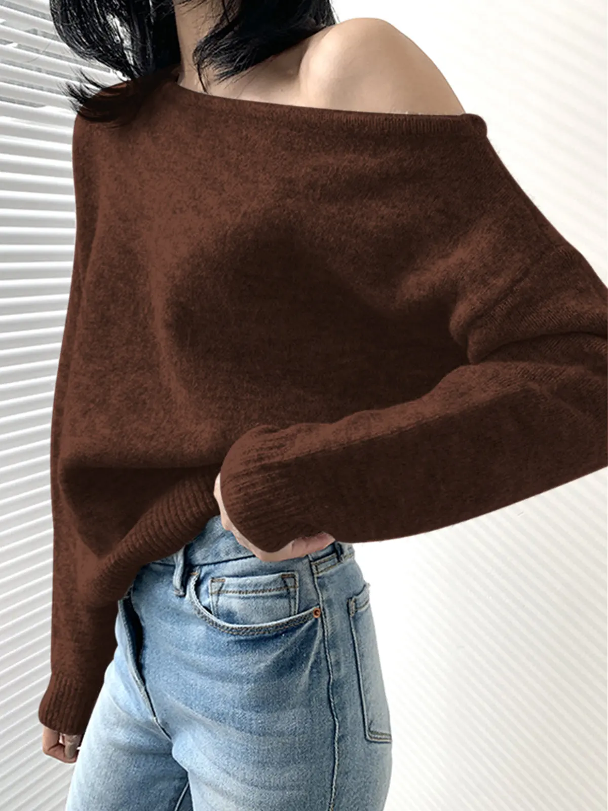 Audrey One-Shoulder Sweater — photo 8