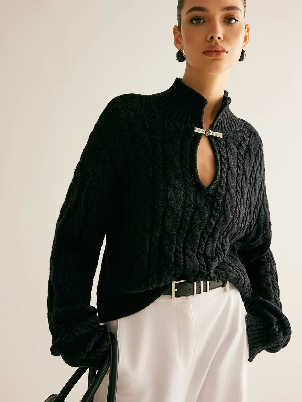 Laure Keyhole Knit Top