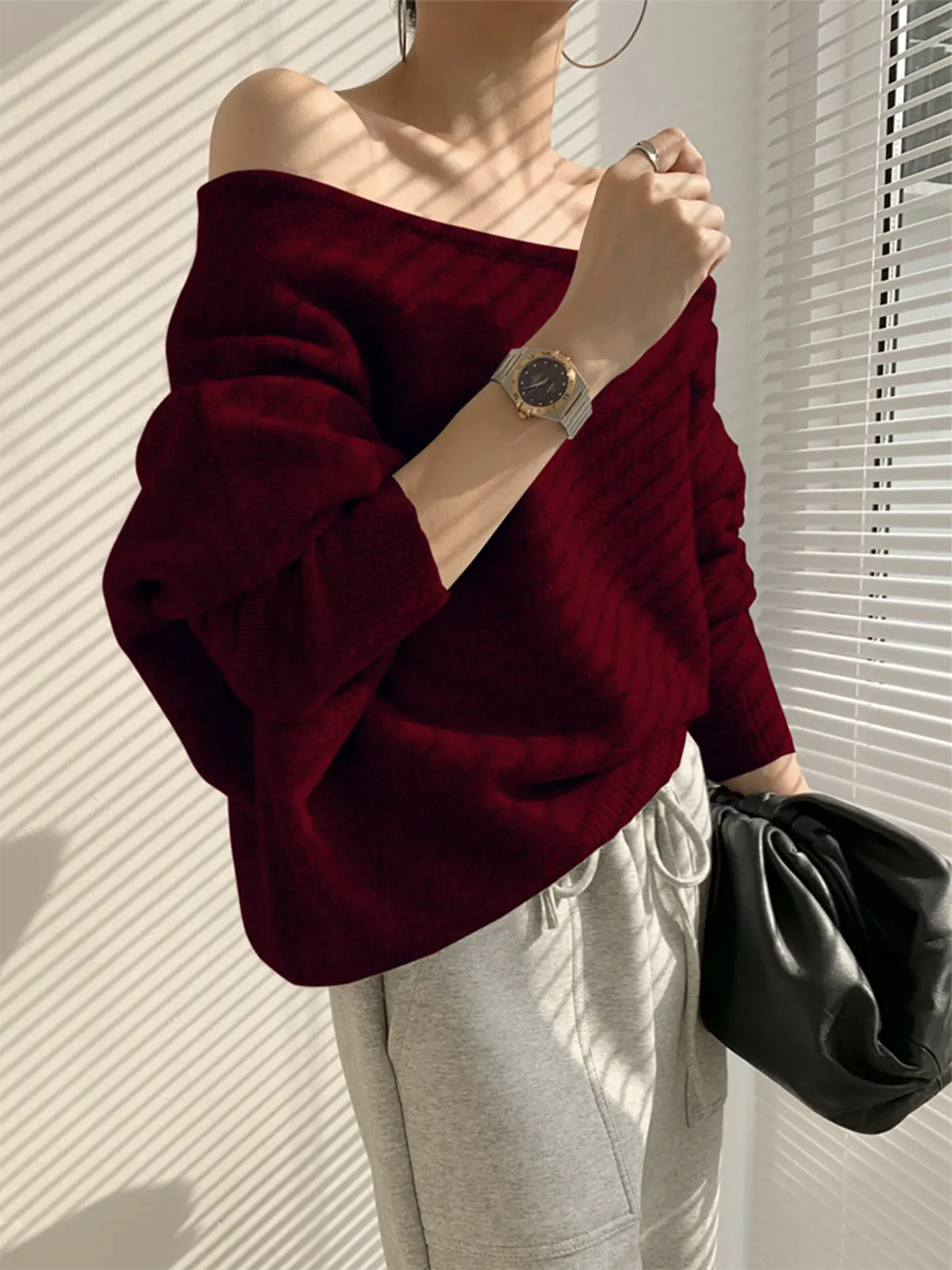 Audrey One-Shoulder Sweater — photo 7