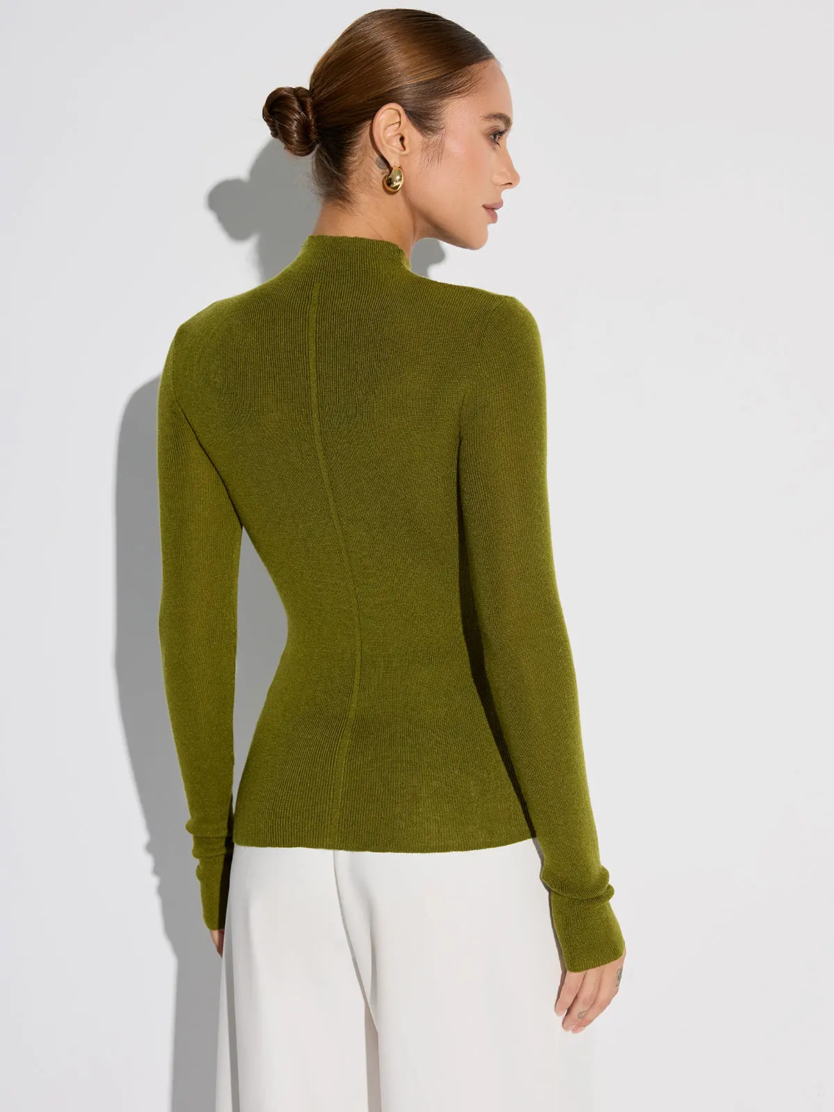 Sylvie Mock-Neck Knit Top — photo 5